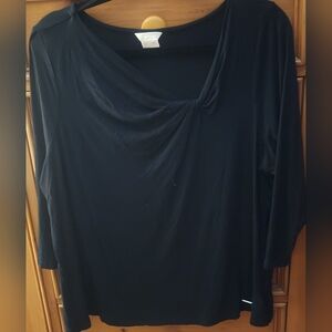 MICHAEL KORS Plus Size  Black Long Sleeve Blouse BLEMISHED! SEE NOTE BELOW